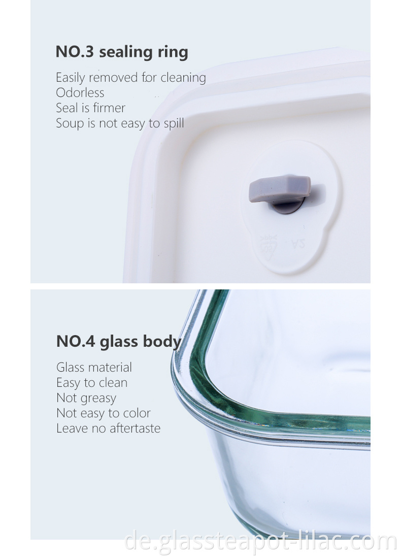 Lila KOSTENLOSE Probe 450 ml / 580 ml Set luftdichte Verpackung Küche / Haushalt / Kühlschrank Lebensmittelaufbewahrung transparente Glasbehälter